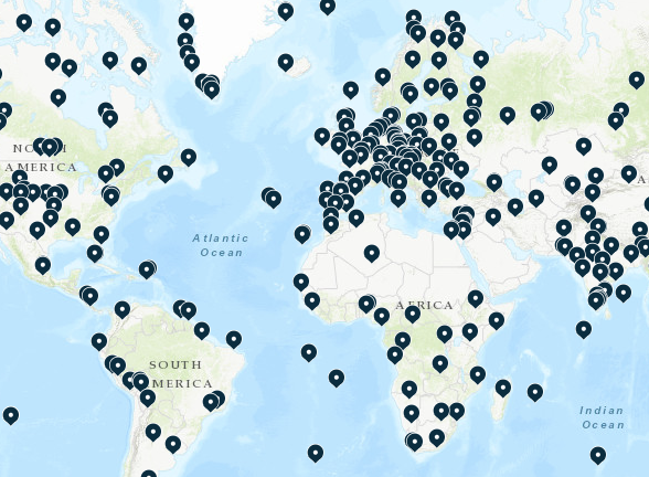 WDC observatory map